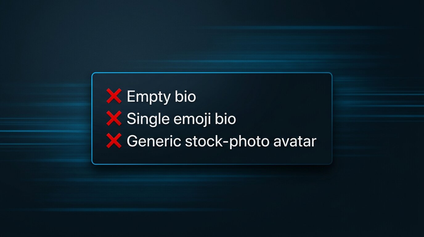 Three-row card listing red bio flags