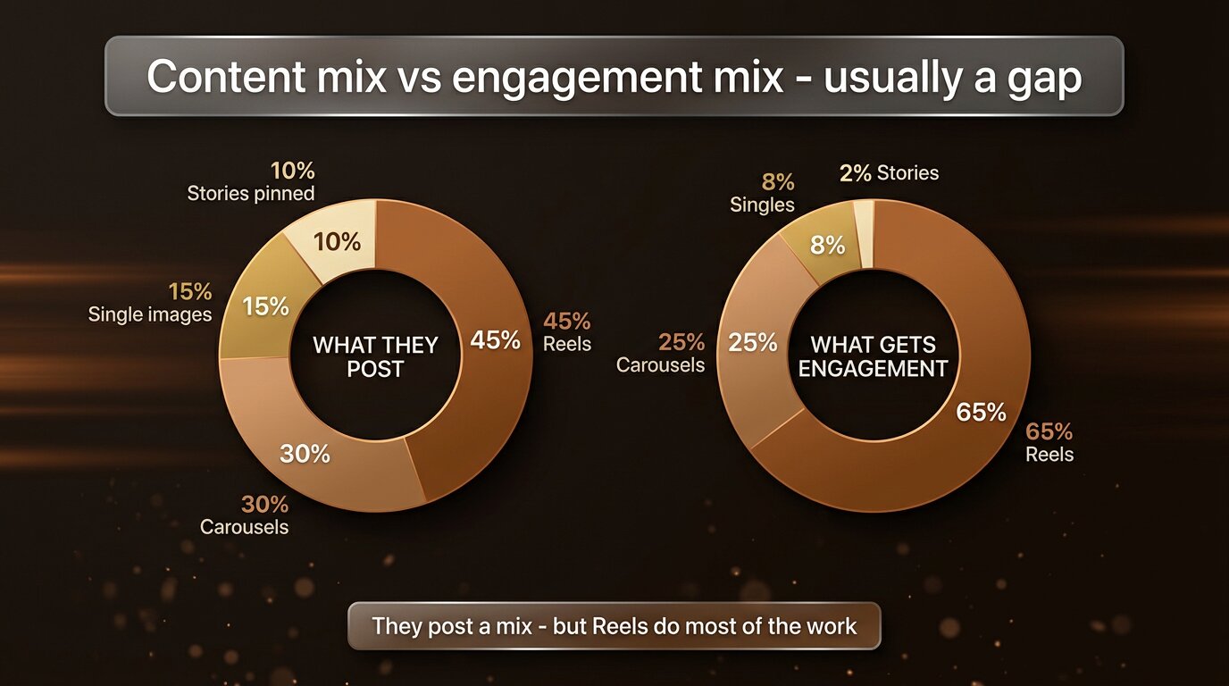 Two donuts: what they post vs what gets engagement