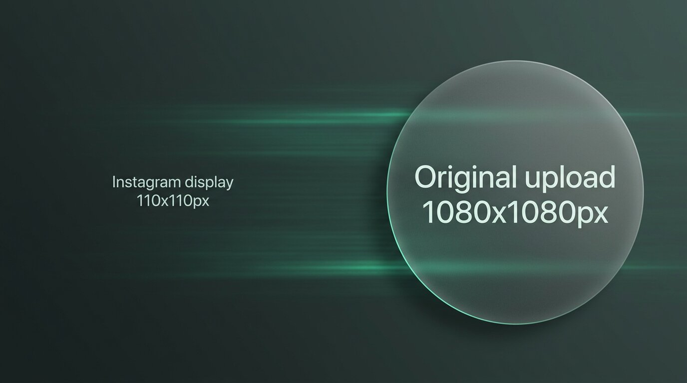 Two-zone card: 110x110 vs 1080x1080