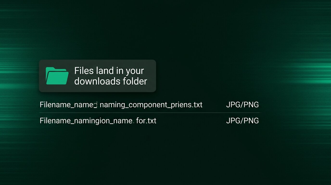 Folder icon with filename pattern card