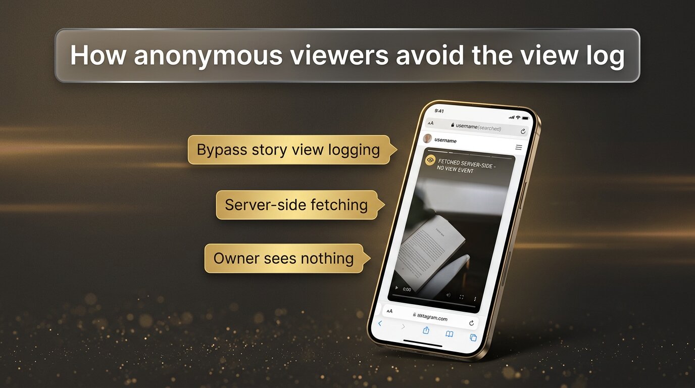Web viewer with shield-eye badge showing server-side fetch